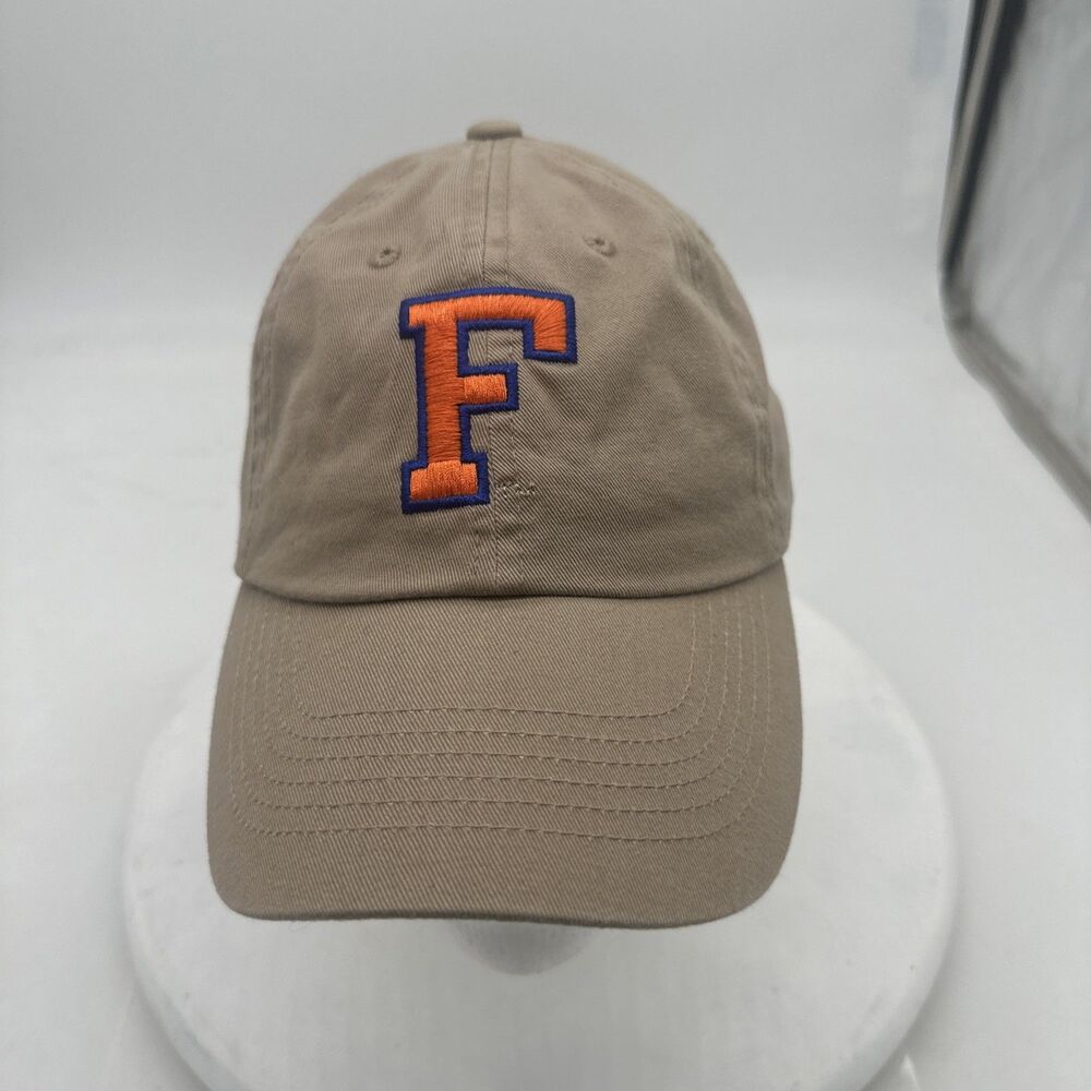 Florida Gators Baseball Cap Basic Head Gear Adjustable Tan Embroidered Hat